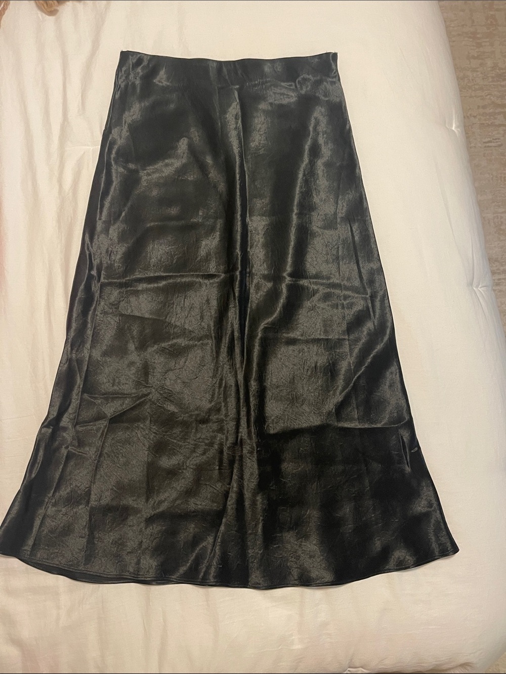 Black Satin Skirt